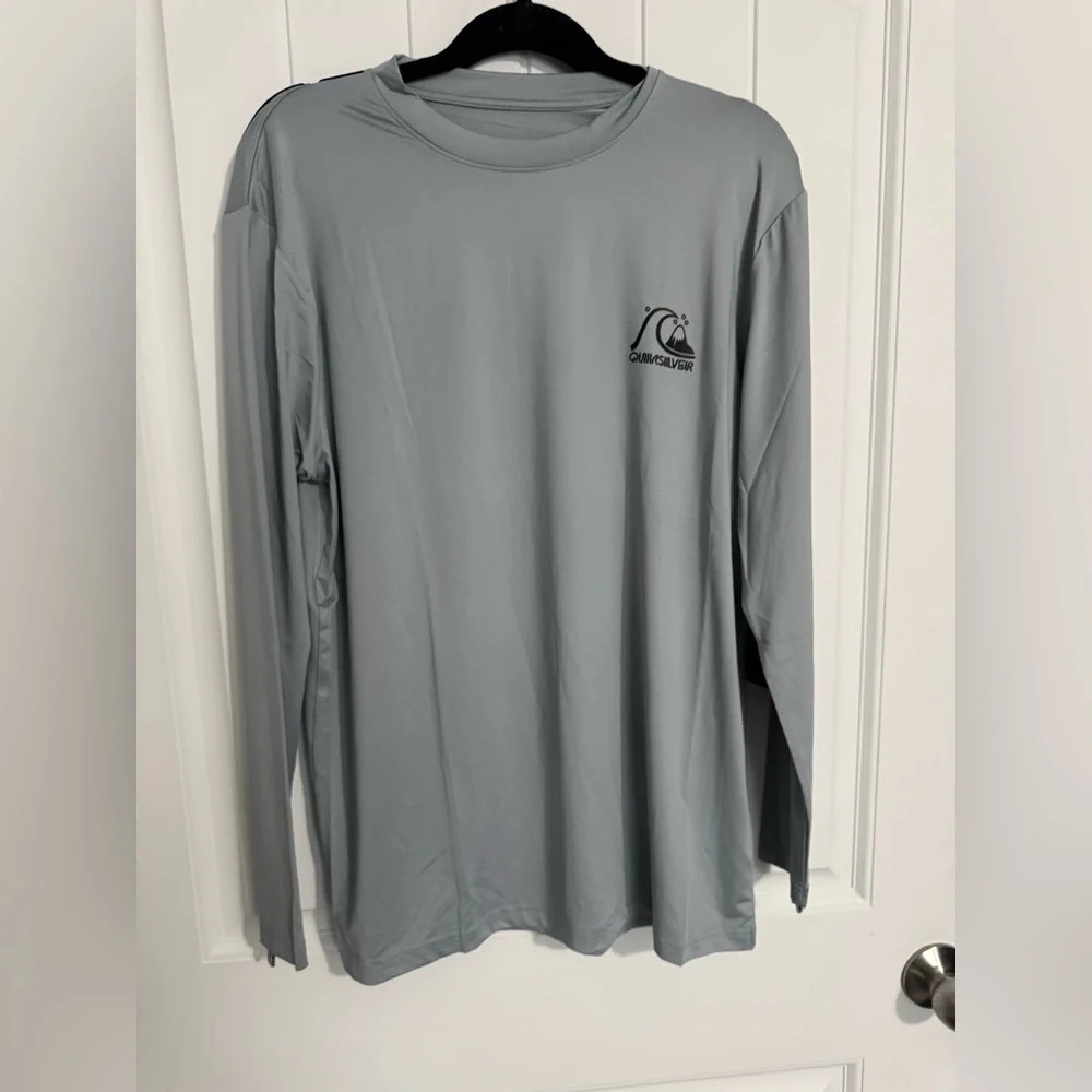 Quiksilver DNA Bubble Logo Long Sleeve Surf Tee Rashguard NWT UPF 50+